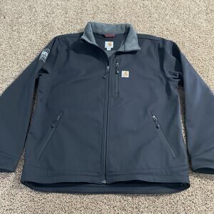 Carhartt Mens Sz XL Rain Defender Relaxed Fit Black Softshell Jacket Outdoors‎